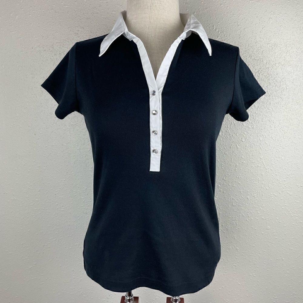 Junction West Collared Half Button Down Top Size M EUC